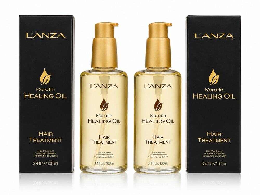 L’ANZA Keratin Healing Oil Hair Treatment 3.4 fl oz 100ml w/ Box Set of 2